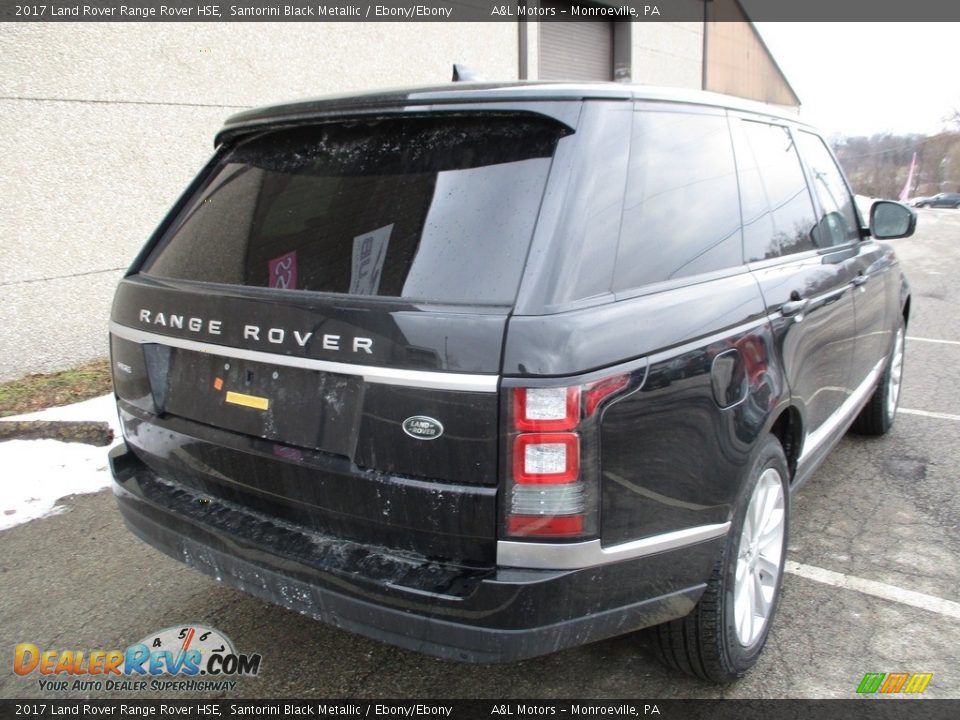 2017 Land Rover Range Rover HSE Santorini Black Metallic / Ebony/Ebony Photo #3