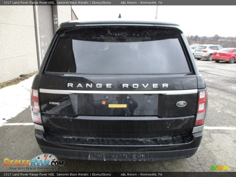 2017 Land Rover Range Rover HSE Santorini Black Metallic / Ebony/Ebony Photo #4