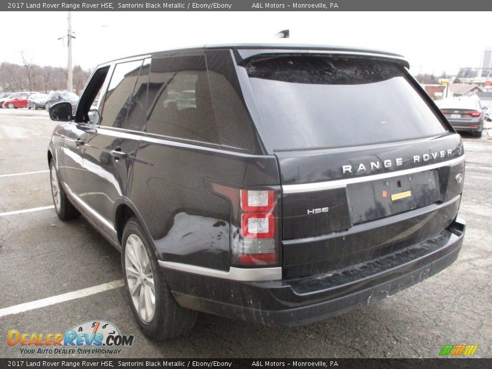 2017 Land Rover Range Rover HSE Santorini Black Metallic / Ebony/Ebony Photo #5