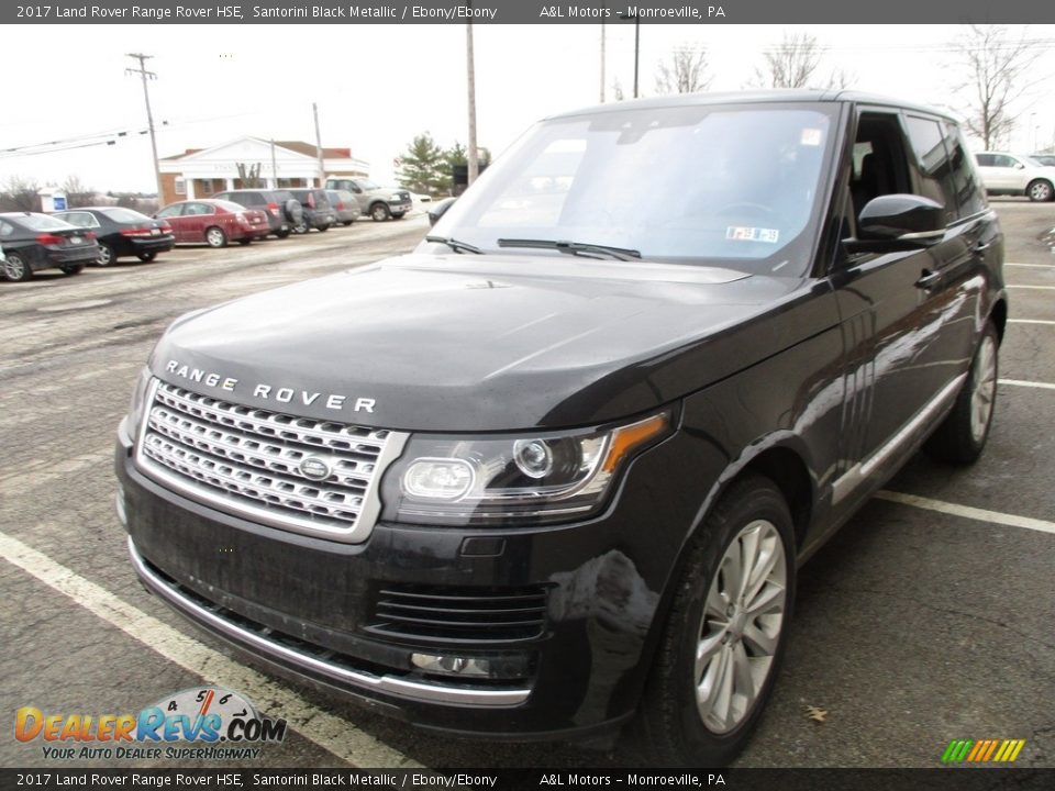 2017 Land Rover Range Rover HSE Santorini Black Metallic / Ebony/Ebony Photo #7