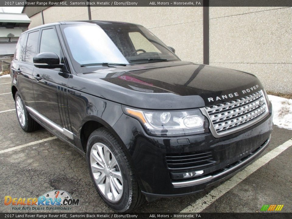 2017 Land Rover Range Rover HSE Santorini Black Metallic / Ebony/Ebony Photo #9