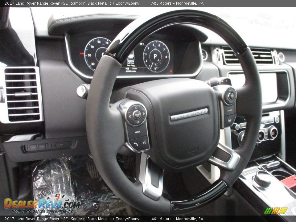 2017 Land Rover Range Rover HSE Santorini Black Metallic / Ebony/Ebony Photo #15