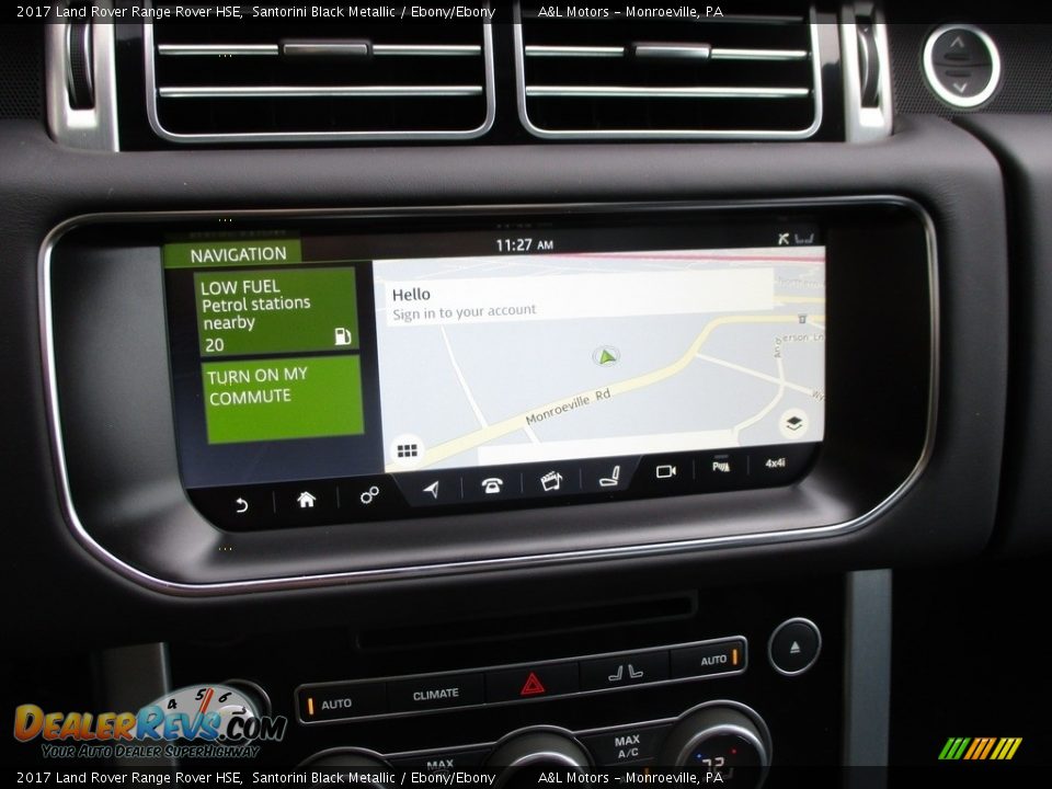 2017 Land Rover Range Rover HSE Santorini Black Metallic / Ebony/Ebony Photo #16