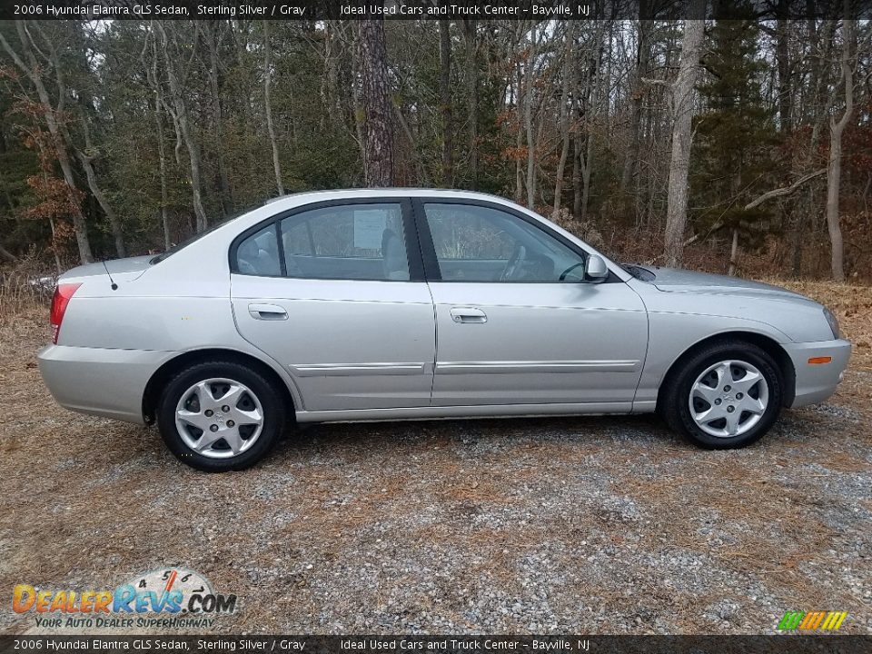 2006 Hyundai Elantra GLS Sedan Sterling Silver / Gray Photo #4