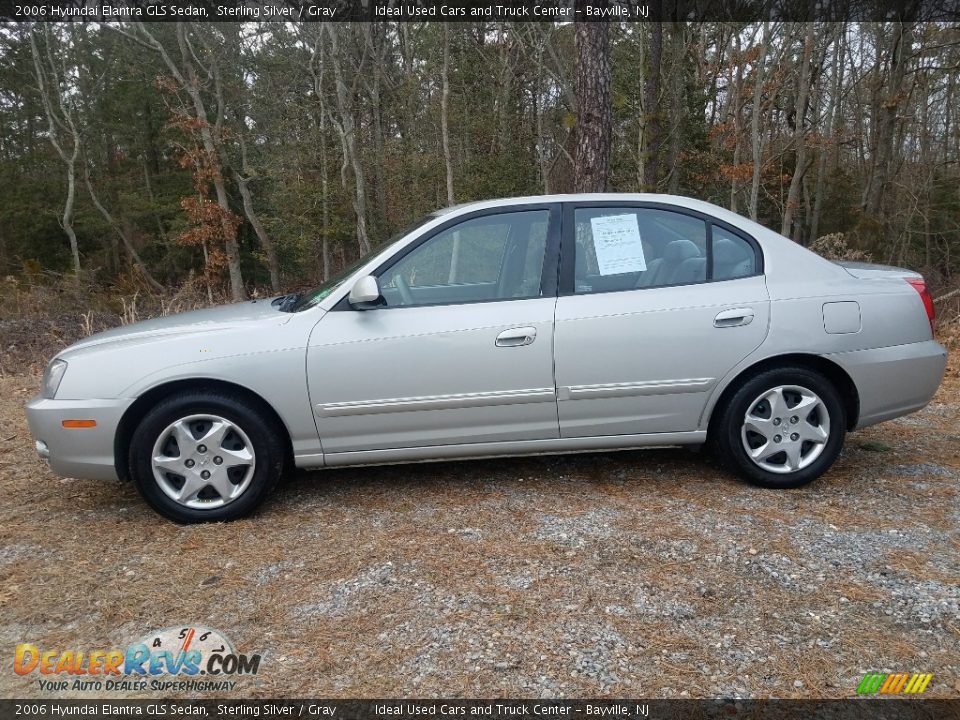 2006 Hyundai Elantra GLS Sedan Sterling Silver / Gray Photo #5