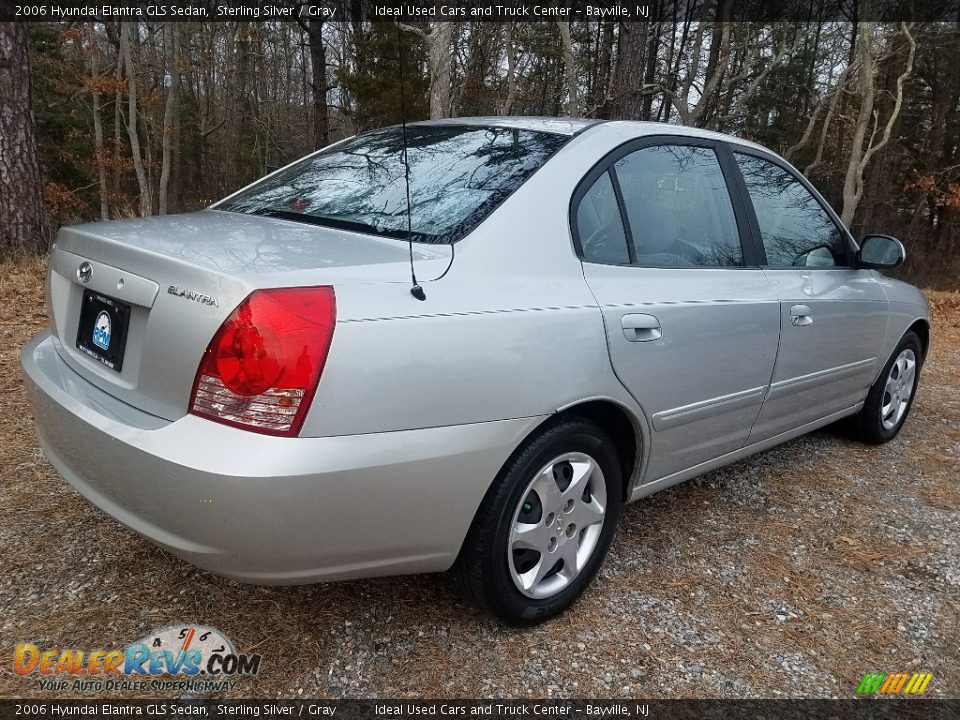 2006 Hyundai Elantra GLS Sedan Sterling Silver / Gray Photo #7