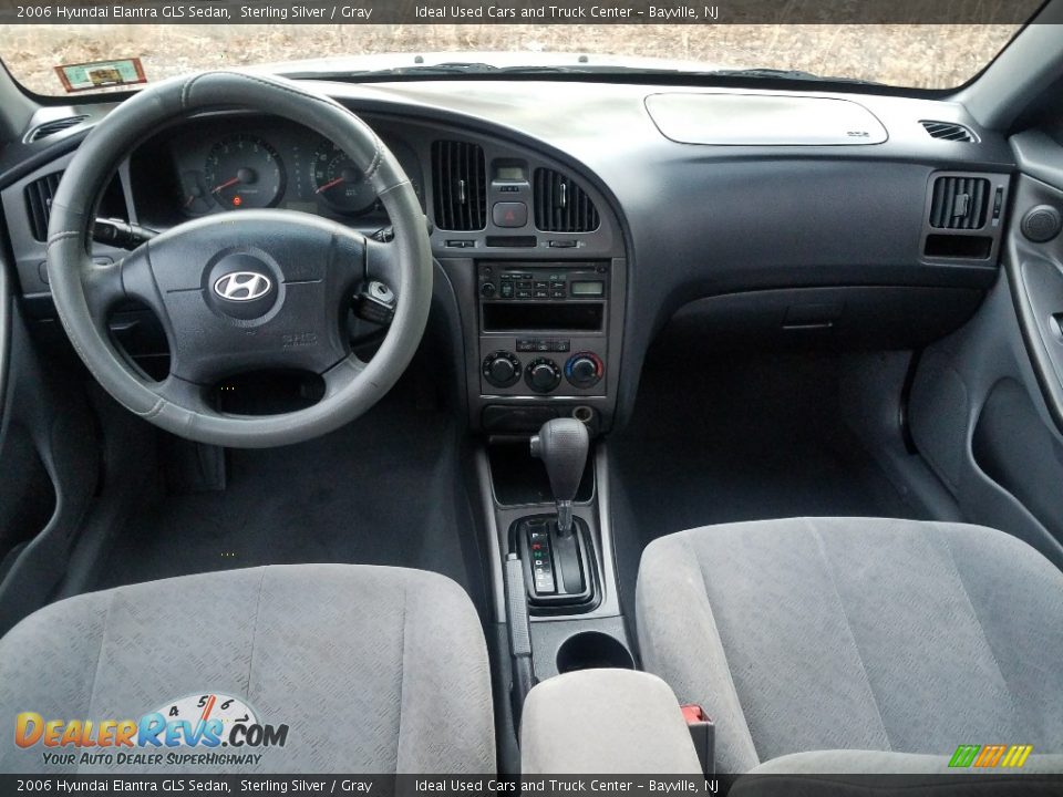 2006 Hyundai Elantra GLS Sedan Sterling Silver / Gray Photo #11