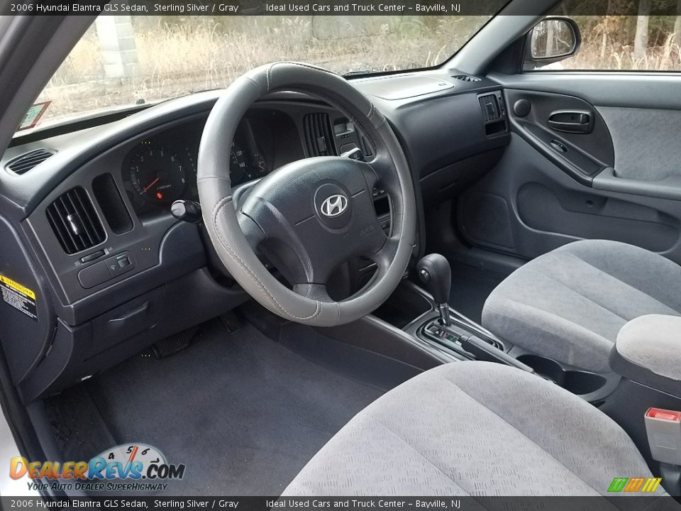 2006 Hyundai Elantra GLS Sedan Sterling Silver / Gray Photo #12