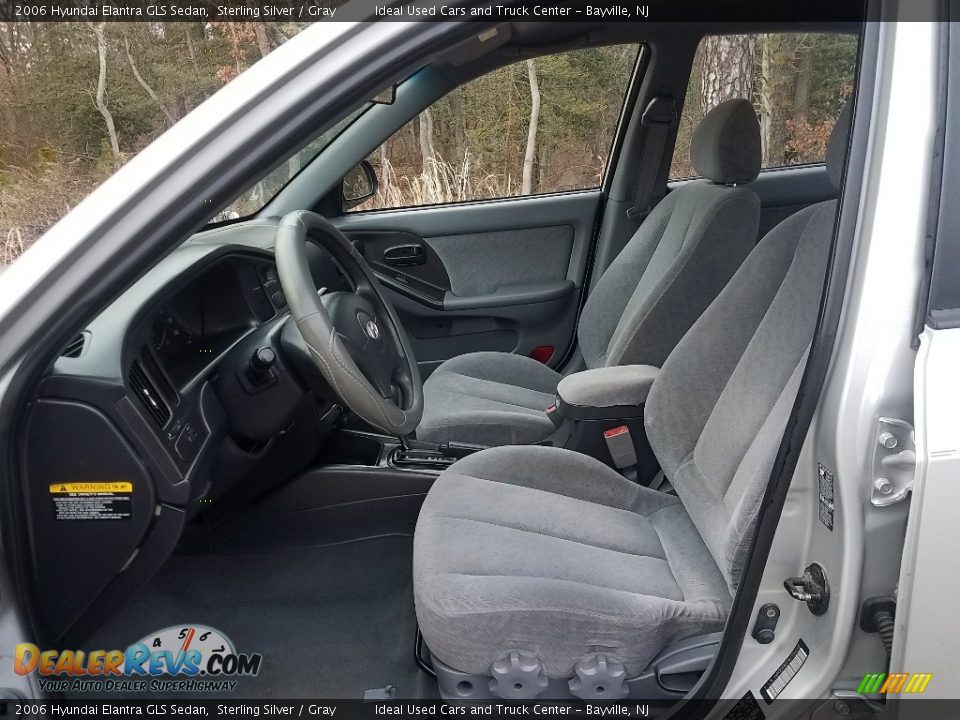 2006 Hyundai Elantra GLS Sedan Sterling Silver / Gray Photo #14