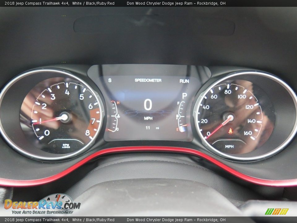 2018 Jeep Compass Trailhawk 4x4 White / Black/Ruby Red Photo #17