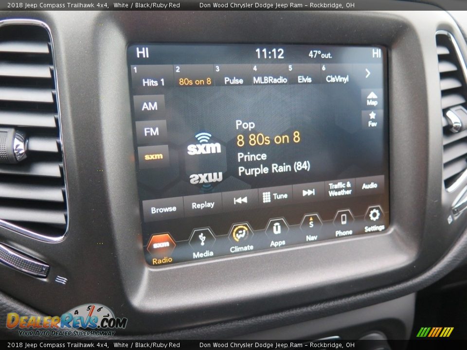 2018 Jeep Compass Trailhawk 4x4 White / Black/Ruby Red Photo #18