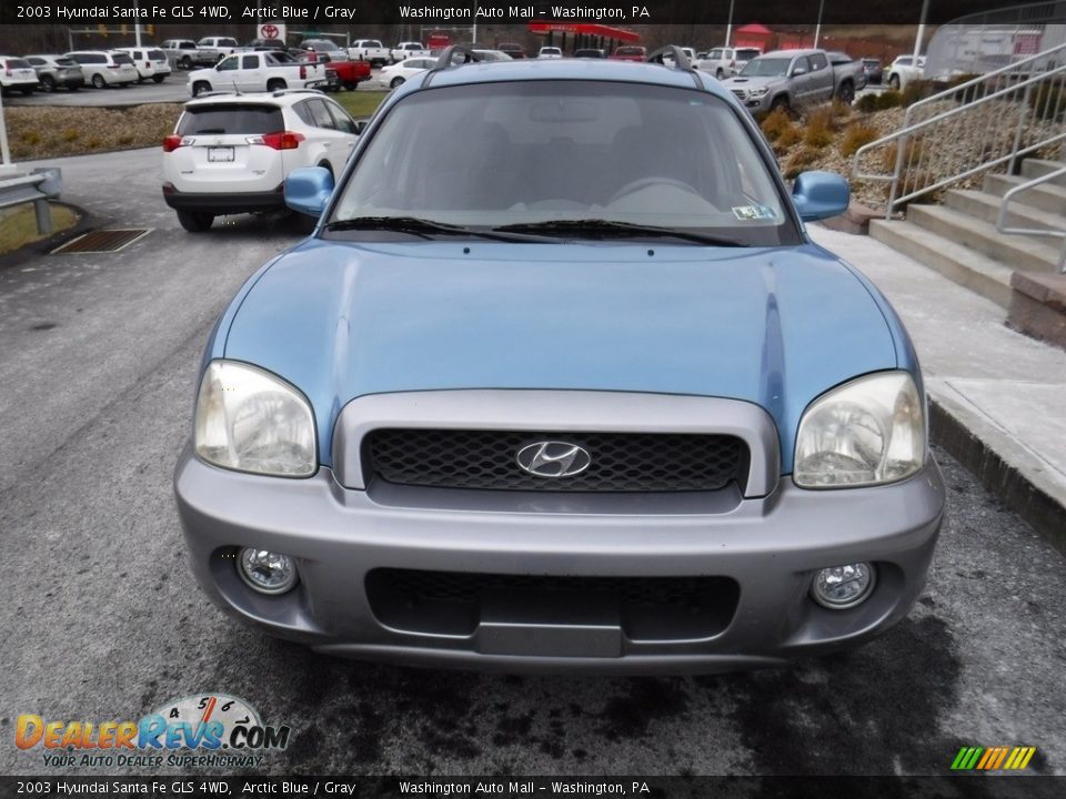 2003 Hyundai Santa Fe GLS 4WD Arctic Blue / Gray Photo #4