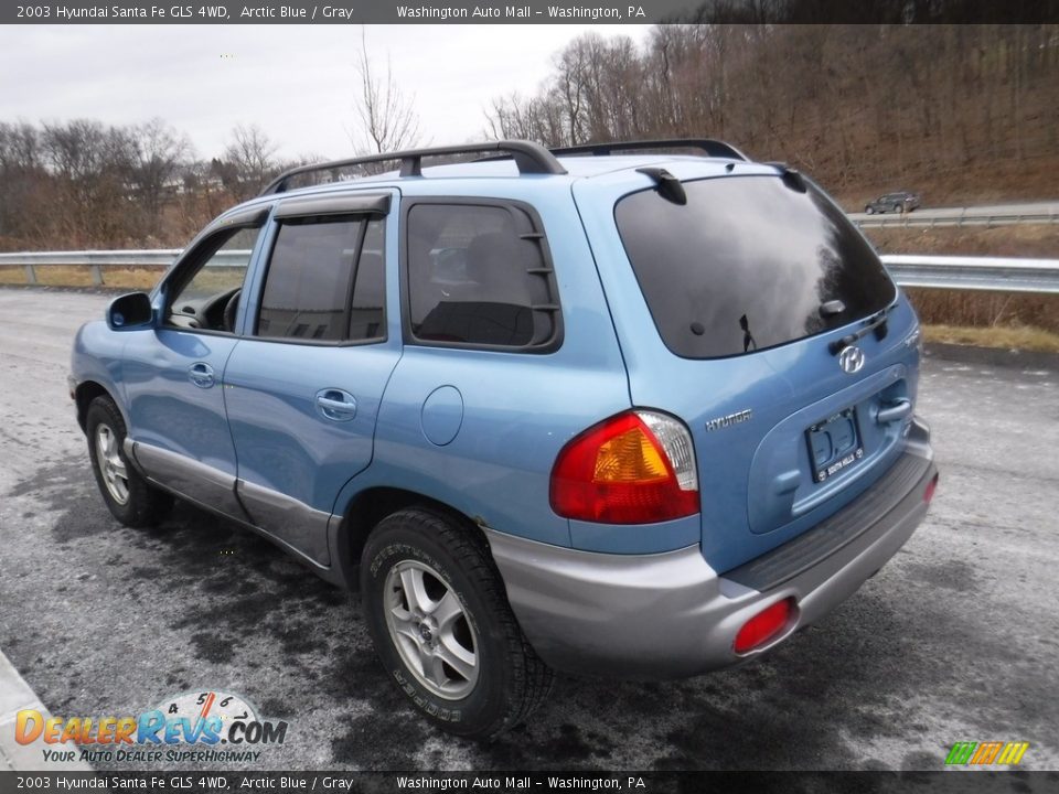 2003 Hyundai Santa Fe GLS 4WD Arctic Blue / Gray Photo #6