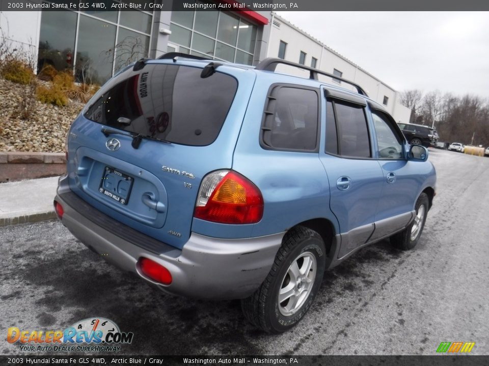 2003 Hyundai Santa Fe GLS 4WD Arctic Blue / Gray Photo #8