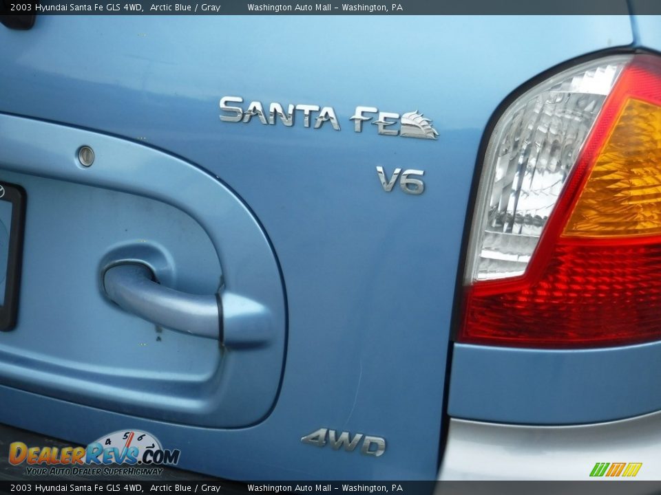 2003 Hyundai Santa Fe GLS 4WD Arctic Blue / Gray Photo #9