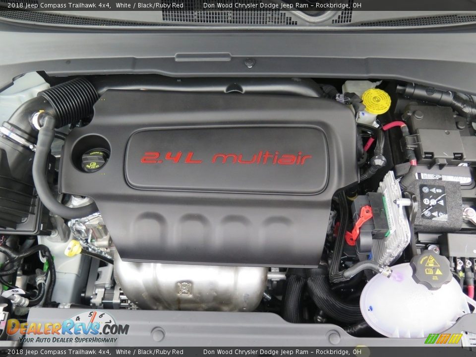 2018 Jeep Compass Trailhawk 4x4 White / Black/Ruby Red Photo #25