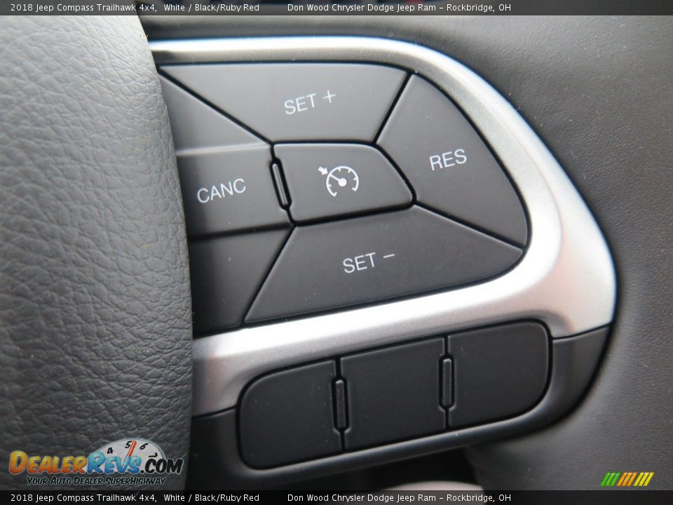 2018 Jeep Compass Trailhawk 4x4 White / Black/Ruby Red Photo #27