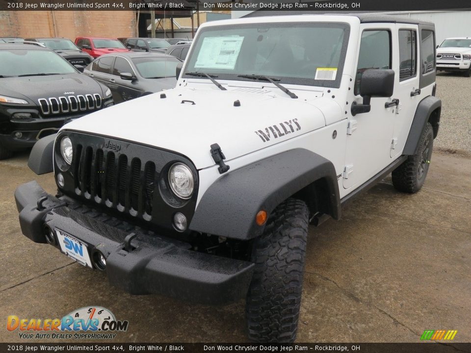 2018 Jeep Wrangler Unlimited Sport 4x4 Bright White / Black Photo #5