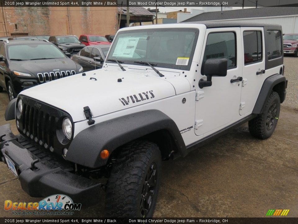 2018 Jeep Wrangler Unlimited Sport 4x4 Bright White / Black Photo #6