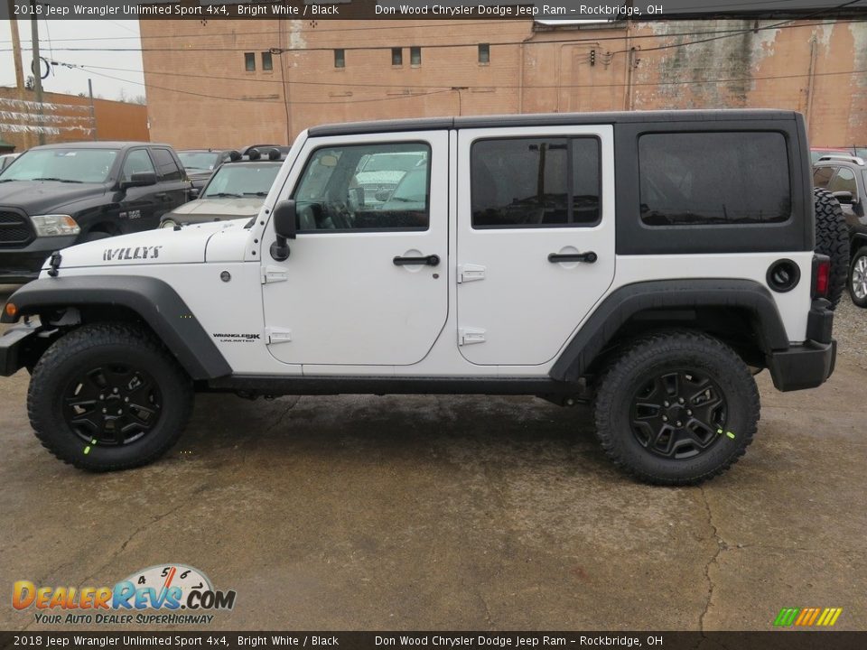 2018 Jeep Wrangler Unlimited Sport 4x4 Bright White / Black Photo #7