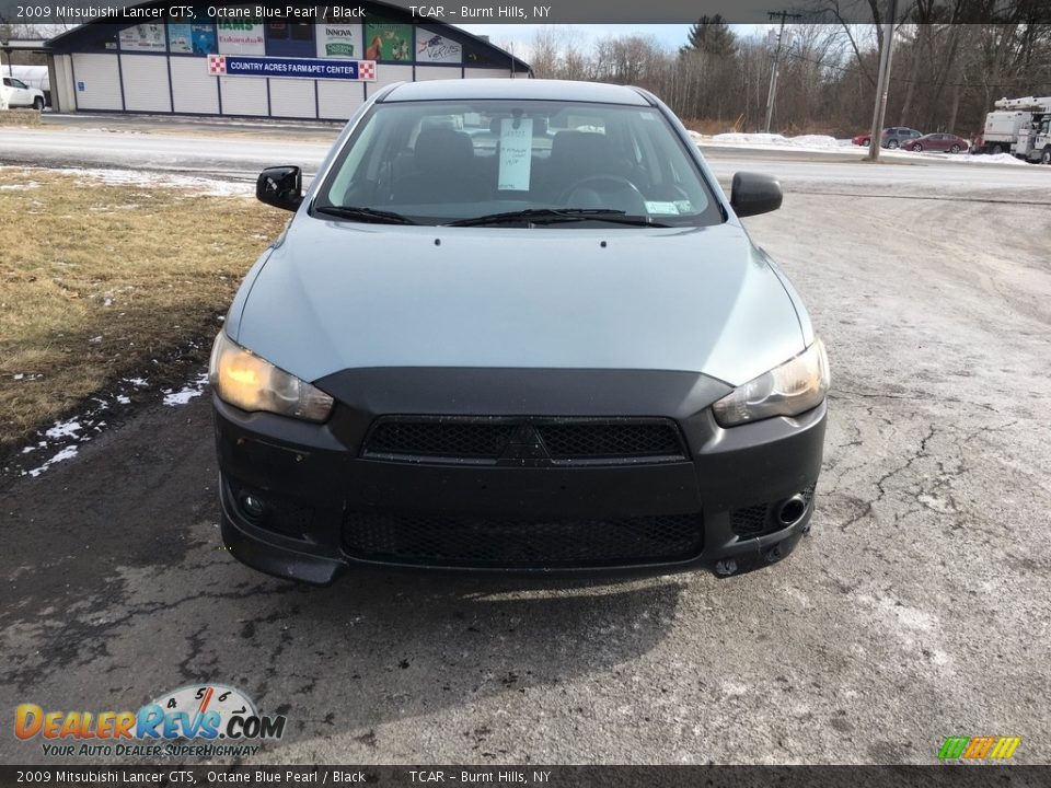 2009 Mitsubishi Lancer GTS Octane Blue Pearl / Black Photo #2