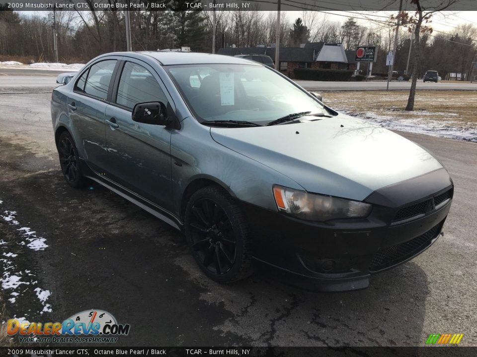 2009 Mitsubishi Lancer GTS Octane Blue Pearl / Black Photo #3