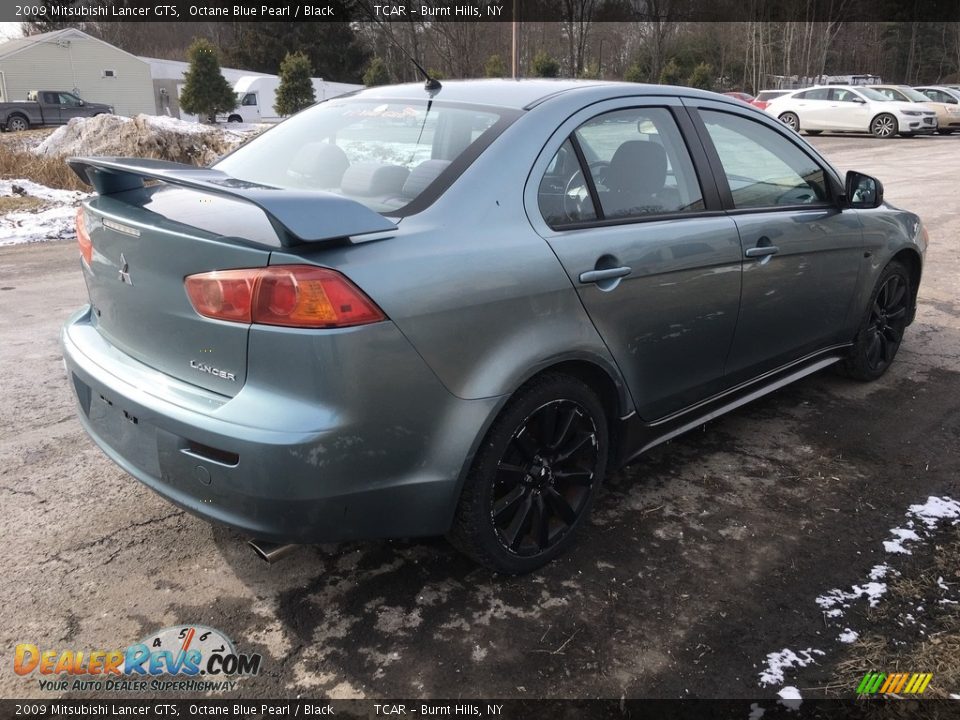 2009 Mitsubishi Lancer GTS Octane Blue Pearl / Black Photo #4