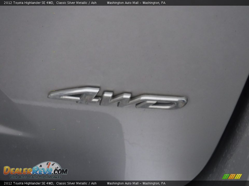 2012 Toyota Highlander SE 4WD Classic Silver Metallic / Ash Photo #10