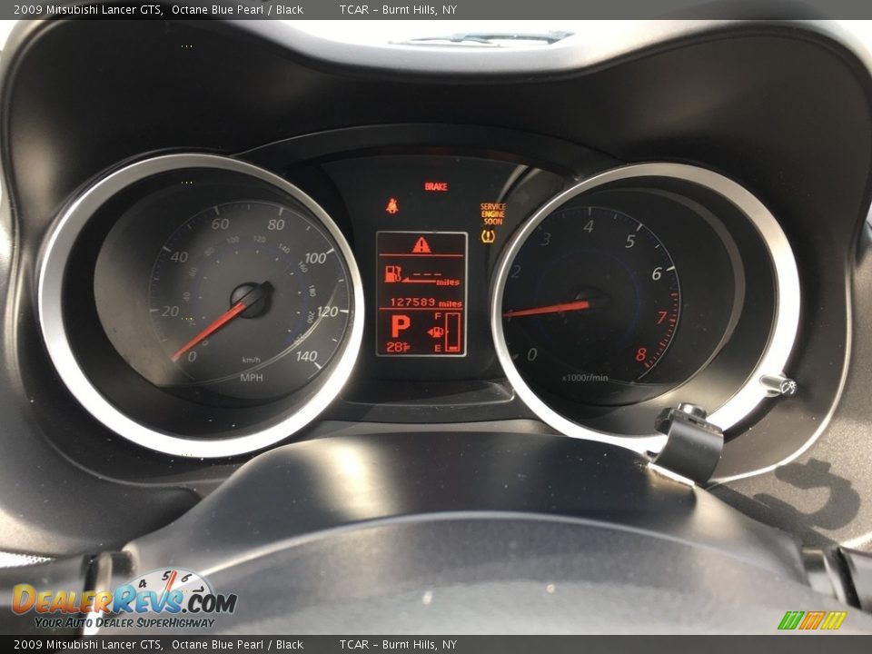 2009 Mitsubishi Lancer GTS Octane Blue Pearl / Black Photo #9
