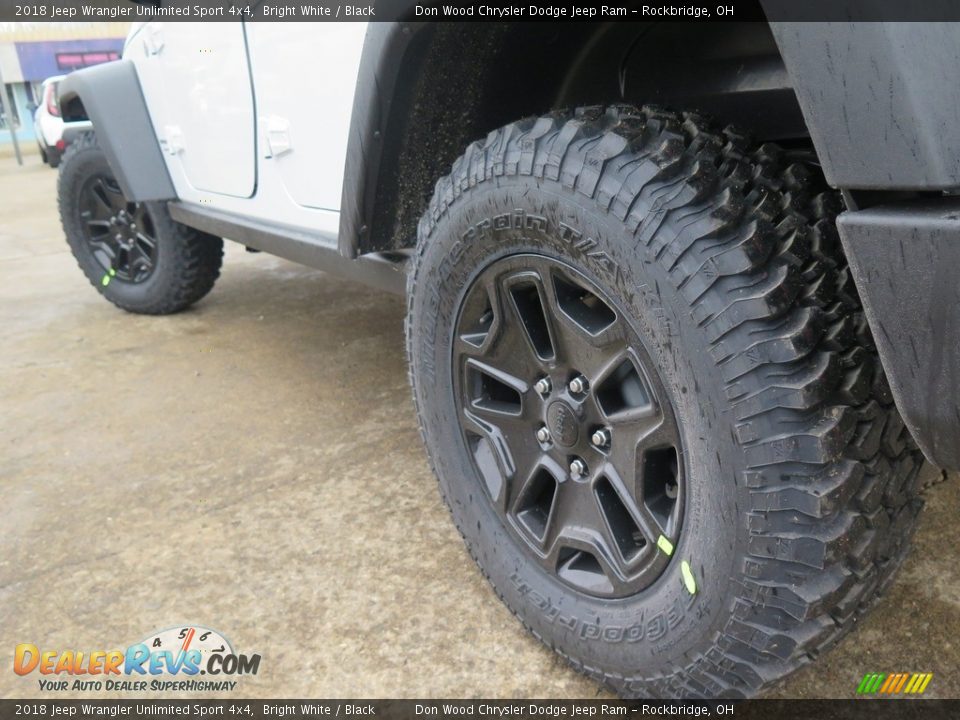 2018 Jeep Wrangler Unlimited Sport 4x4 Bright White / Black Photo #19