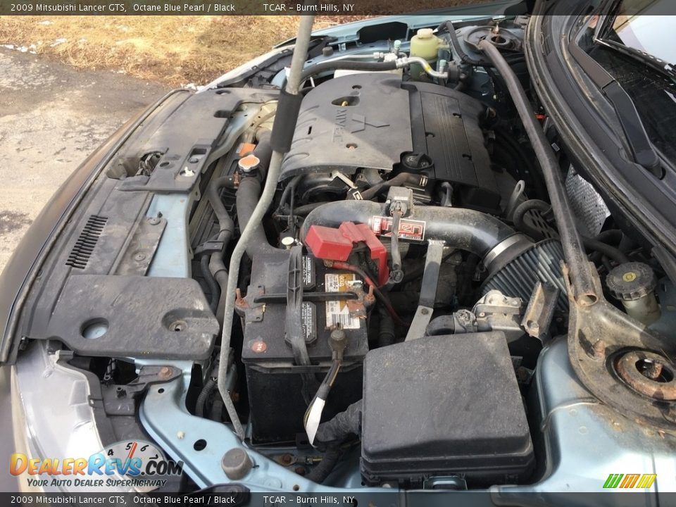 2009 Mitsubishi Lancer GTS Octane Blue Pearl / Black Photo #17
