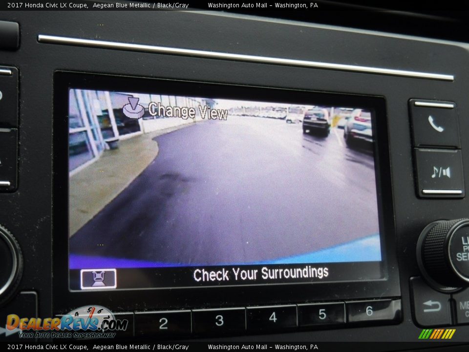 2017 Honda Civic LX Coupe Aegean Blue Metallic / Black/Gray Photo #15