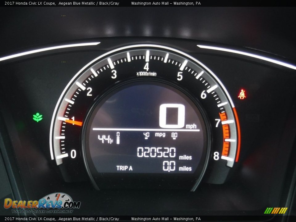 2017 Honda Civic LX Coupe Gauges Photo #25