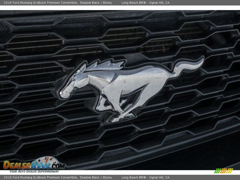 2016 Ford Mustang EcoBoost Premium Convertible Shadow Black / Ebony Photo #7
