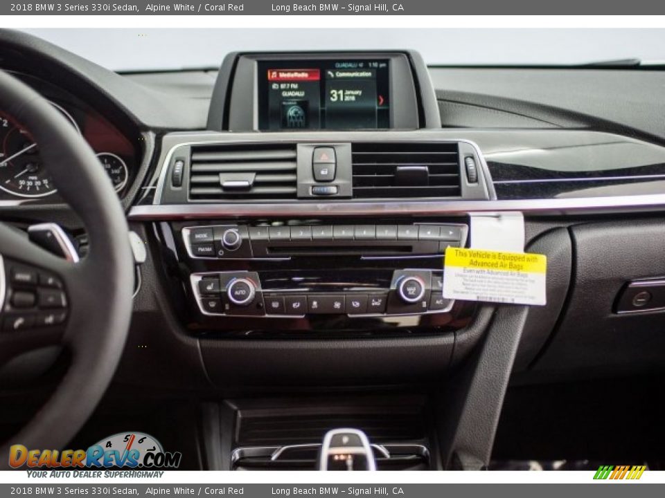 2018 BMW 3 Series 330i Sedan Alpine White / Coral Red Photo #5