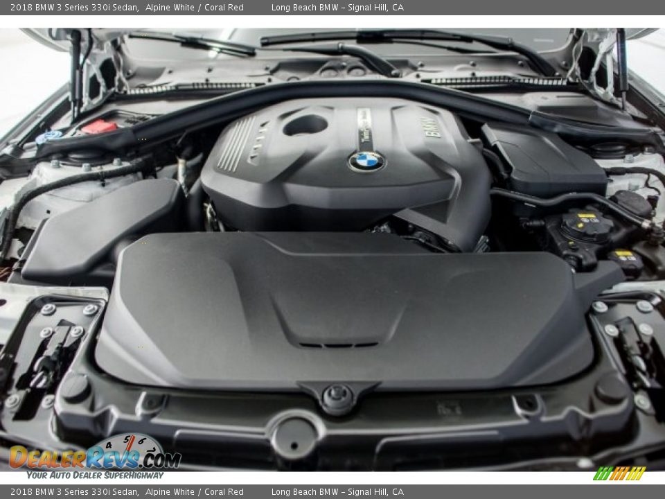 2018 BMW 3 Series 330i Sedan Alpine White / Coral Red Photo #8