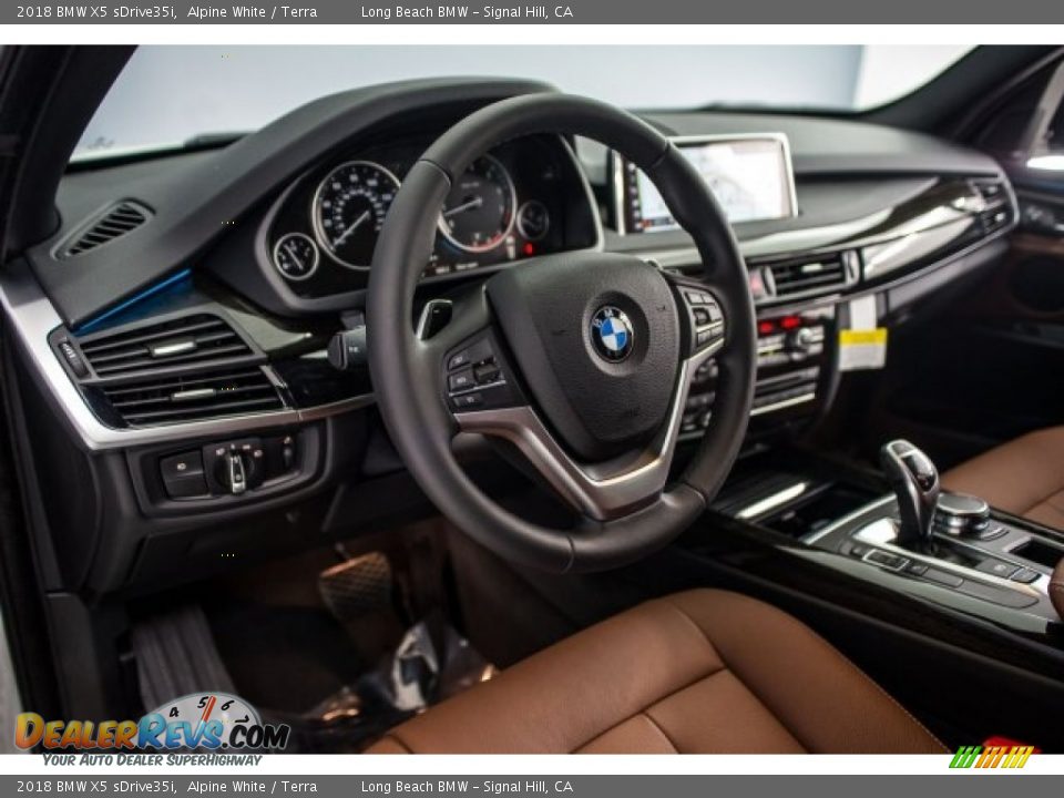 2018 BMW X5 sDrive35i Alpine White / Terra Photo #6