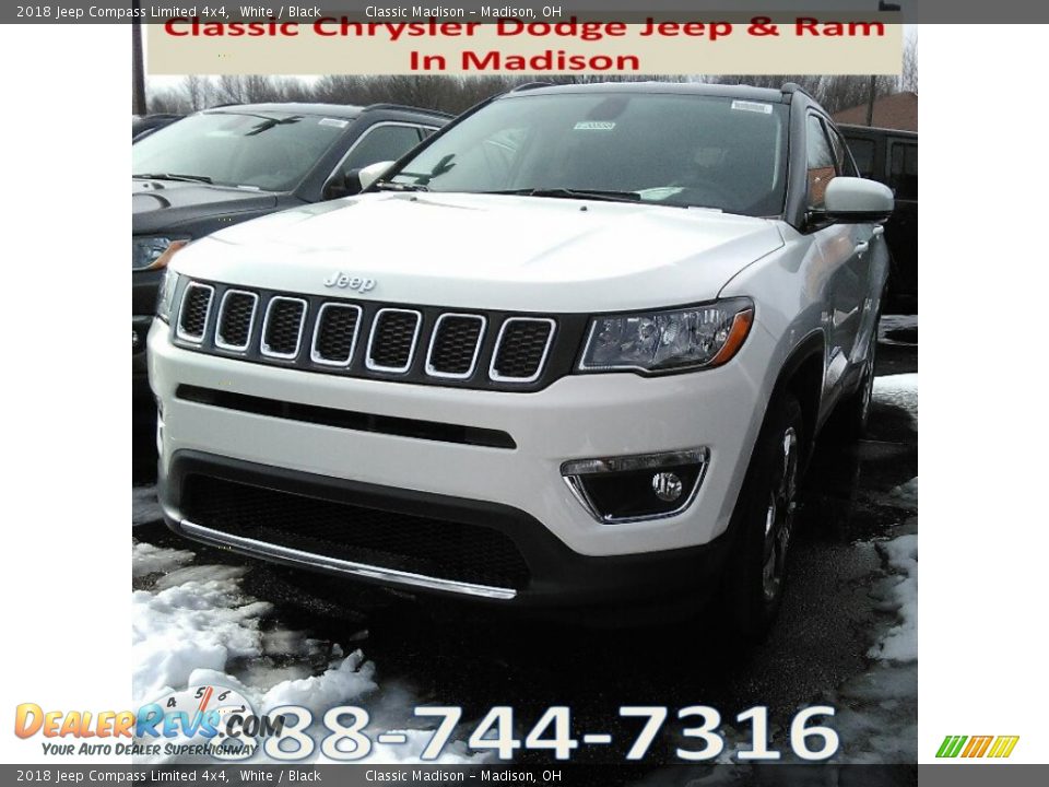2018 Jeep Compass Limited 4x4 White / Black Photo #1