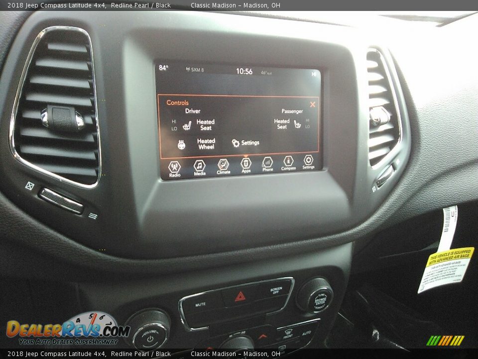 2018 Jeep Compass Latitude 4x4 Redline Pearl / Black Photo #10