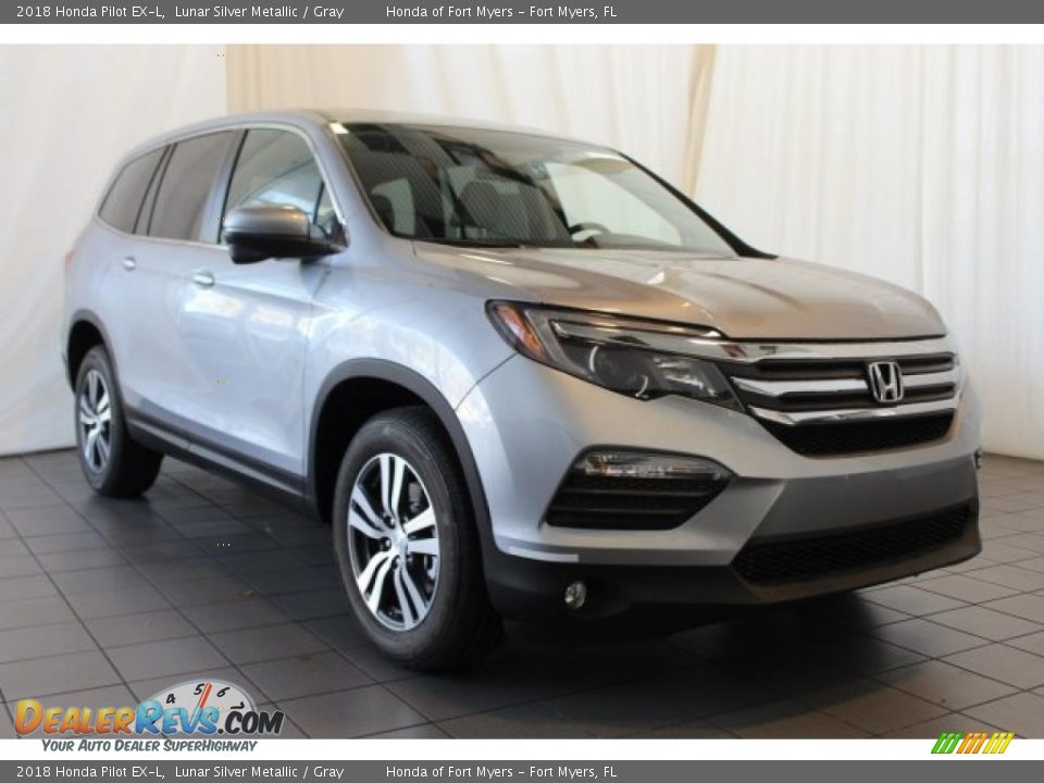 2018 Honda Pilot EX-L Lunar Silver Metallic / Gray Photo #2
