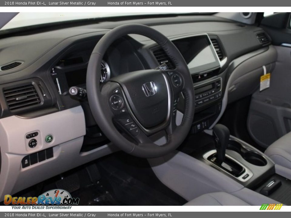 2018 Honda Pilot EX-L Lunar Silver Metallic / Gray Photo #18