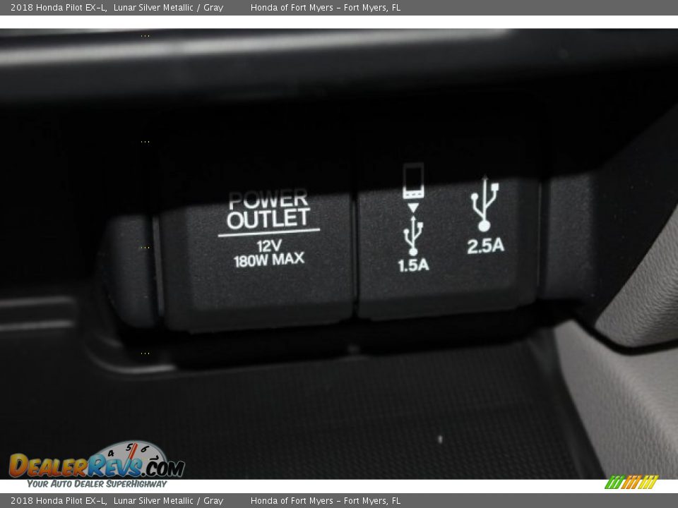 2018 Honda Pilot EX-L Lunar Silver Metallic / Gray Photo #30