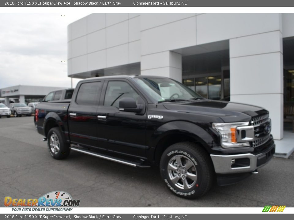 2018 Ford F150 XLT SuperCrew 4x4 Shadow Black / Earth Gray Photo #1