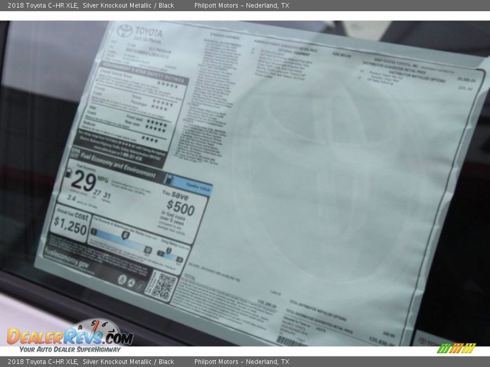 2018 Toyota C-HR XLE Silver Knockout Metallic / Black Photo #11