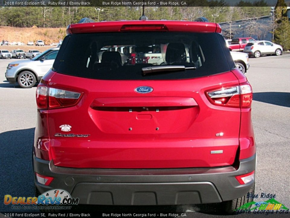 2018 Ford EcoSport SE Ruby Red / Ebony Black Photo #4