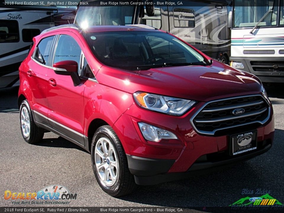 2018 Ford EcoSport SE Ruby Red / Ebony Black Photo #7