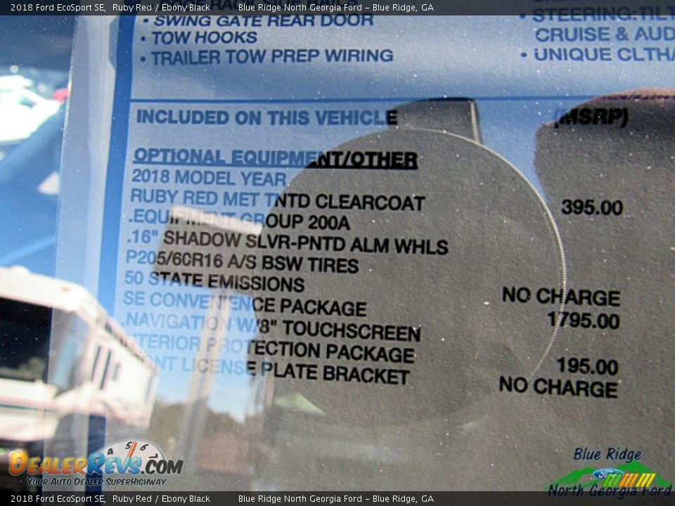 2018 Ford EcoSport SE Ruby Red / Ebony Black Photo #27
