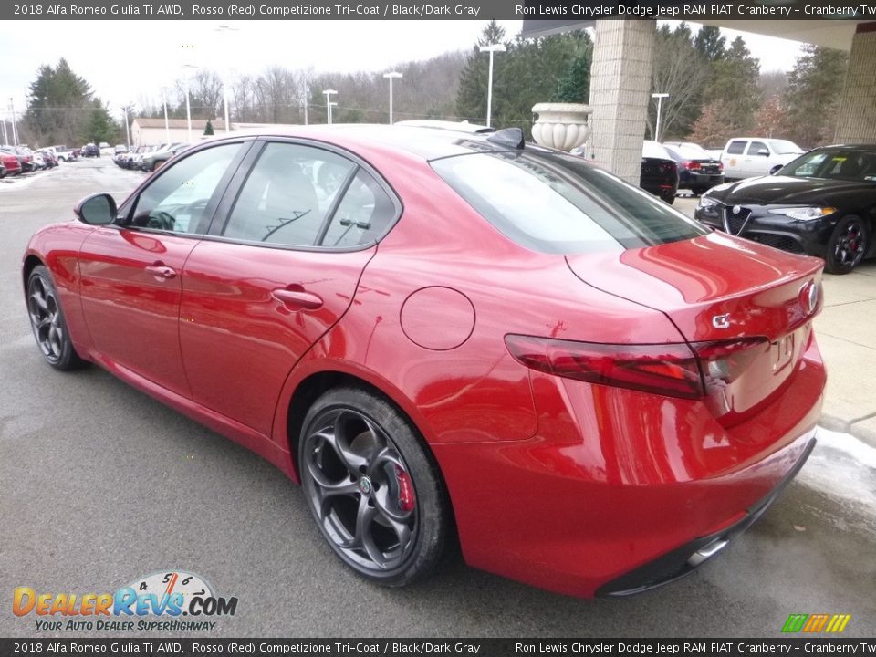 2018 Alfa Romeo Giulia Ti AWD Rosso (Red) Competizione Tri-Coat / Black/Dark Gray Photo #4