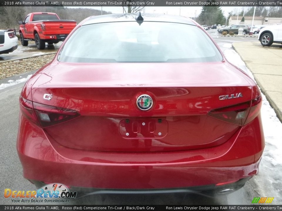 2018 Alfa Romeo Giulia Ti AWD Rosso (Red) Competizione Tri-Coat / Black/Dark Gray Photo #6