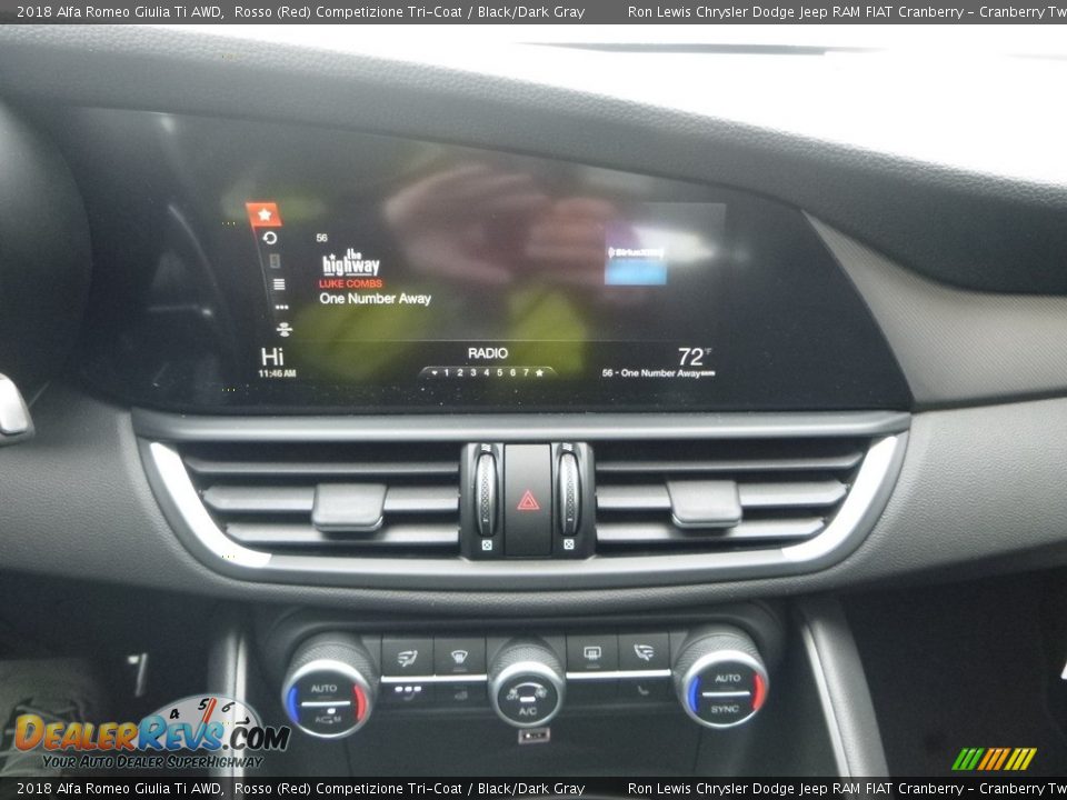 2018 Alfa Romeo Giulia Ti AWD Rosso (Red) Competizione Tri-Coat / Black/Dark Gray Photo #23
